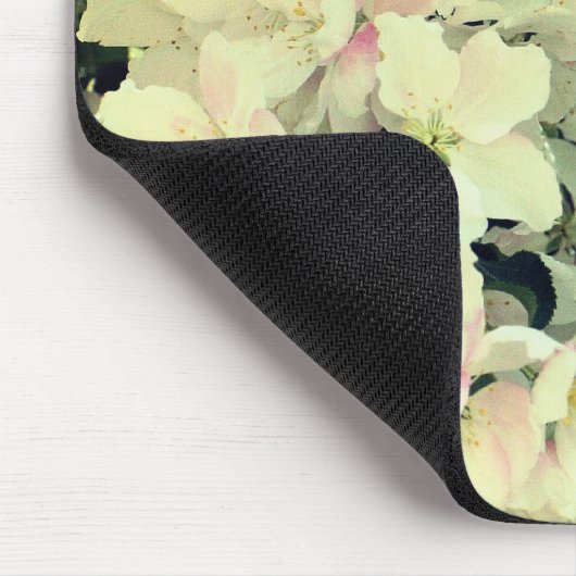 Witte lente bloesem muismat (Hoek)