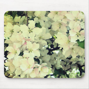 Witte lente bloesem muismat