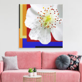 Witte Lente Blossom Fine Art Kleurrijke Geometrisc Canvas Afdruk (Insitu (Woonkamer))