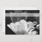 Witte lente tulp gelofte vernieuwing kaart (Voorkant)