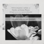 Witte lente tulp gelofte vernieuwing kaart (Voorkant / Achterkant)