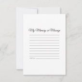 Witte Lente Tulpenbloem Deel een Geheugenbegrafeni Notitiekaartje (Achterkant)