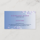 Witte lentebloesem hemelsblauwe achtergrond visitekaartje (Achterkant)