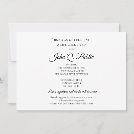 Witte lentetulp op Green Living begrafenisfeest Kaart (Achterkant)