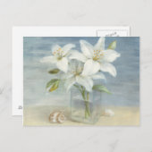 Witte lenzen en schelpen briefkaart (Voorkant / Achterkant)