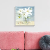 Witte lenzen en schelpen canvas afdruk (Insitu (Woonkamer))