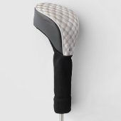 Witte Leren Gestikte Textuur Achtergrond Golfheadcover (Schuin)