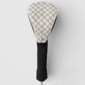 Witte Leren Gestikte Textuur Achtergrond Golfheadcover (Voorkant)