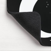 Witte letter "A" op zwart monogram kunst Muismat (Hoek)