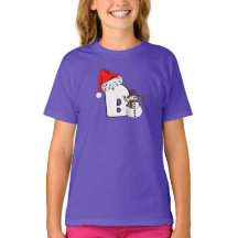 Witte letter B kerstcadeau
