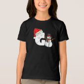 Witte letter g kerstcadeau  Tri-Blend shirt (Voorkant)