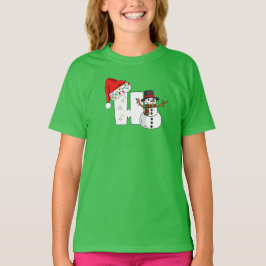 Witte letter h kerstcadeau t-shirt