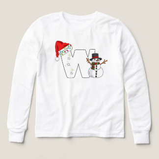 Witte letter w kerstcadeau