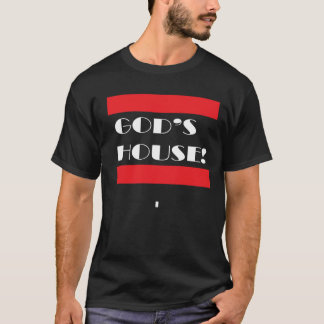 Witte lettertypen van het Gods House T-shirt