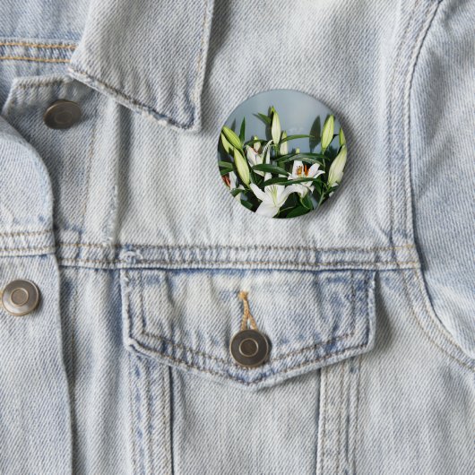 Witte leugens ronde button 5,7 cm (In situ)