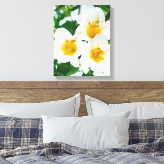 Witte leugens - symbool van de liefde canvas afdruk (Insitu (Slaapkamer))