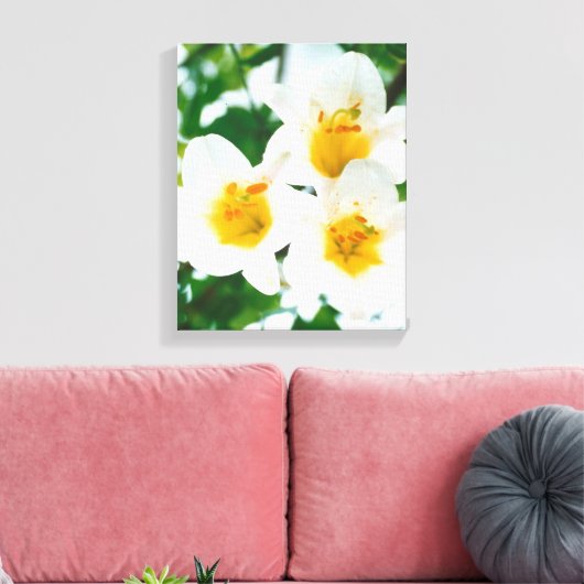 Witte leugens - symbool van de liefde canvas afdruk (Insitu (Woonkamer))