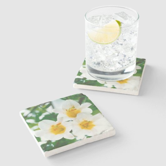 Witte leugens - symbool van de liefde stenen onderzetter (Zijkant)