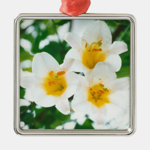 Witte lib - Lilium candidum Metalen Ornament