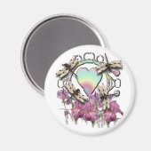 Witte libellen magneet (Voorkant / Achterkant)