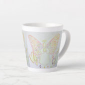 Witte Licht Guardian Angel Coffee Latte Cup Mok (Rechterhoek)