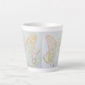 Witte Licht Guardian Angel Coffee Latte Cup Mok (Voorkant)