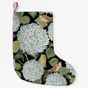 Witte, lichtblauwe hormonenziekte met groene blade kleine kerstsok