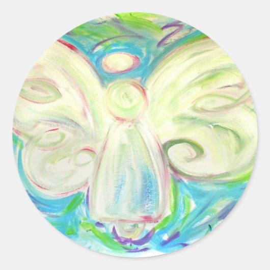 Witte Lichte Engel Sticker (Voorkant)