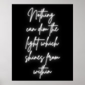 Witte lichte typografie motivatie Citaat poster (Voorkant)