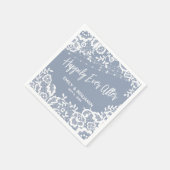 Witte lichten scheren vrolijk na stoffig blauw servet (Hoek)