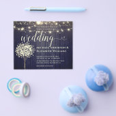 Witte lichten string & Natuurlijke rustieke houten Flyer (Enkel)