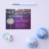 Witte lichten string & natuurlijke rustieke houten flyer (Enkel)