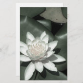 witte lichtroze lotus waterbloem briefpapier (Voorkant / Achterkant)