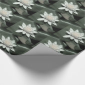 witte lichtroze lotus waterbloem cadeaupapier (Hoek)