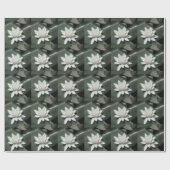witte lichtroze lotus waterbloem cadeaupapier (Vlak)