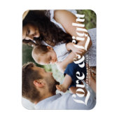 Witte Liefde en Licht Typografie Foto Chanoeka Magneet (Verticaal)