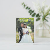 Witte Liefde Script Overlay Wedding Favor Holy Kaa Visitekaartje (Staand voorkant)