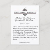 Witte Liefde Script Overlay Wedding Favor Holy Kaa Visitekaartje (Achterkant)