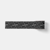 Witte Liefde Zwarte Achtergrond Grosgrain Lint (Voorkant)