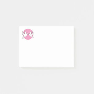 Witte Liefdesduiven Roze Trouwliefde - Duiven Post-it® Notes