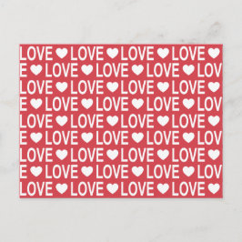 Witte liefdespatroon ansichtkaart briefkaart