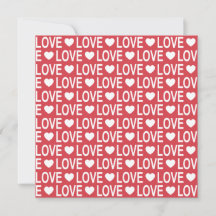 Witte liefdespatroon vierkante wenskaart