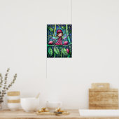 Witte Lieveheersbeestje Fee Fantasie Kunst Poster (Keuken)