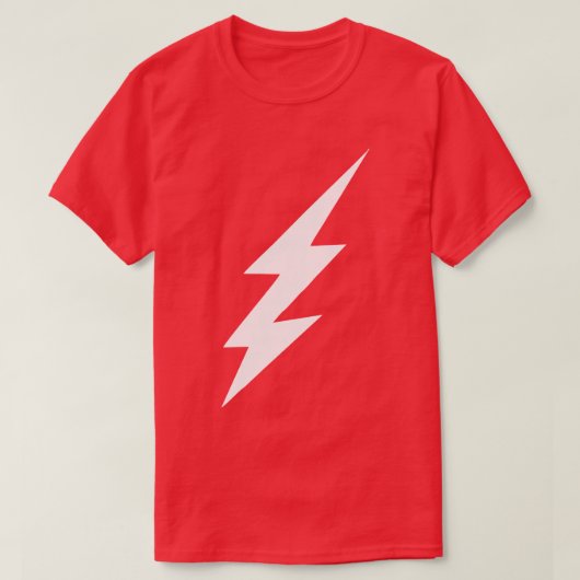 WITTE LIGHTENT BOLT T-SHIRT (Design voorkant)