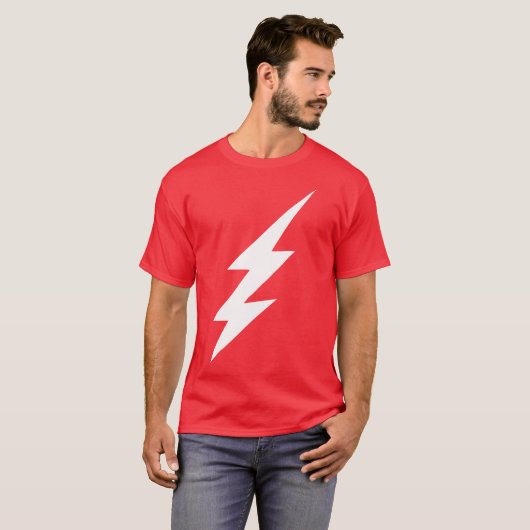 WITTE LIGHTENT BOLT T-SHIRT (Voorkant volledig)