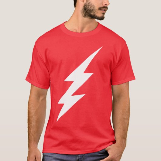 WITTE LIGHTENT BOLT T-SHIRT (Voorkant)