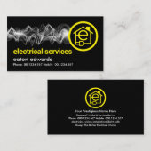 Witte Lightning Opladen Elektrische Circuit Home Visitekaartje (Voorkant / Achterkant)