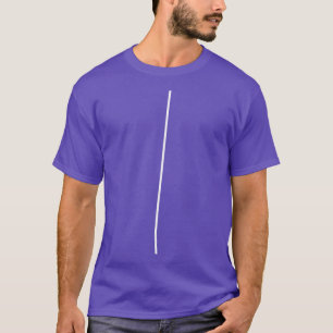 Witte lijn met een bocht nee t-shirt
