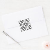 Witte Lijnen Eenhoorn Vierkante Sticker (Envelop)