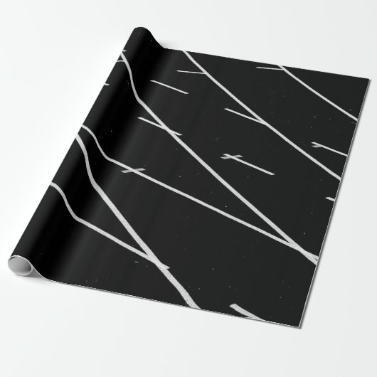 WITTE LIJNEN OP HET VELD TRACK CADEAUPAPIER (Uitgerold)
